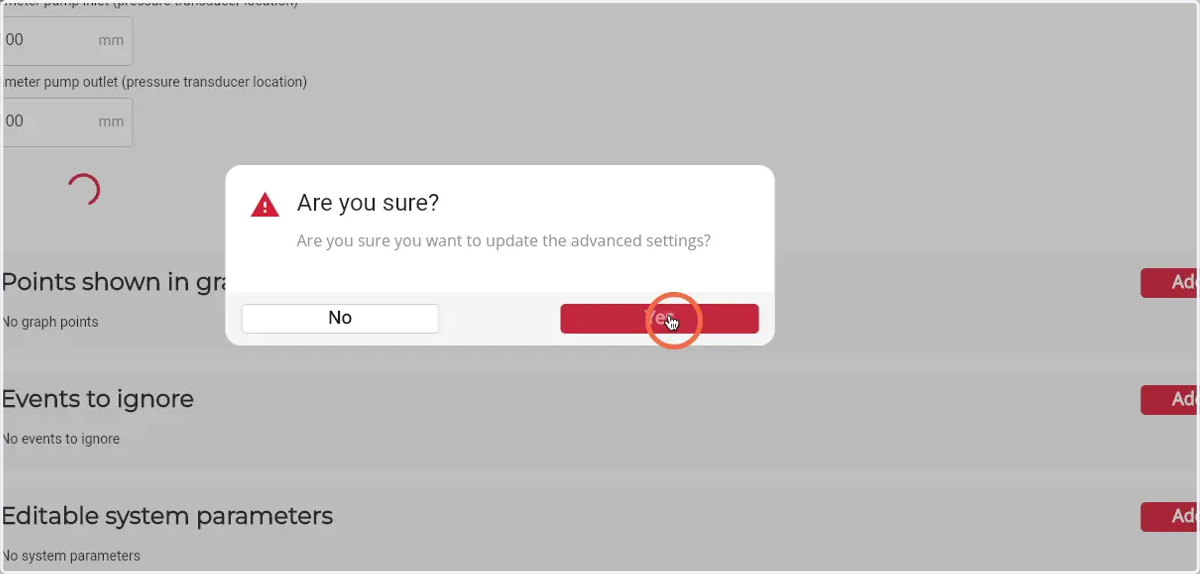 Confirm the changes by clicking 'Yes'
