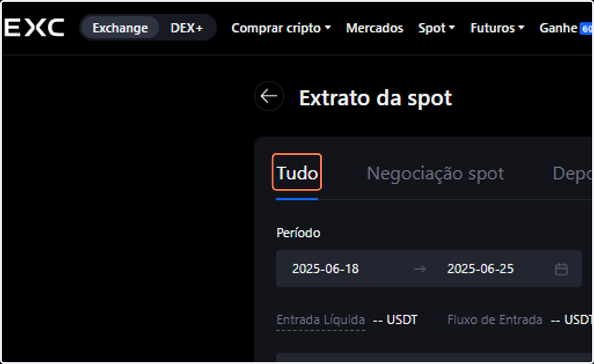Clique em Tudo