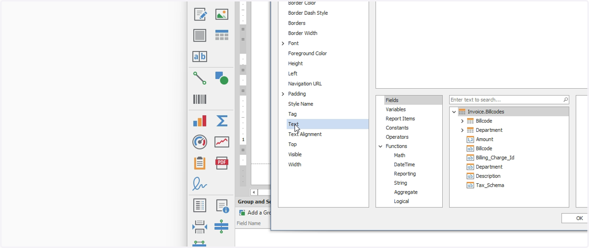 Click 'Text' function