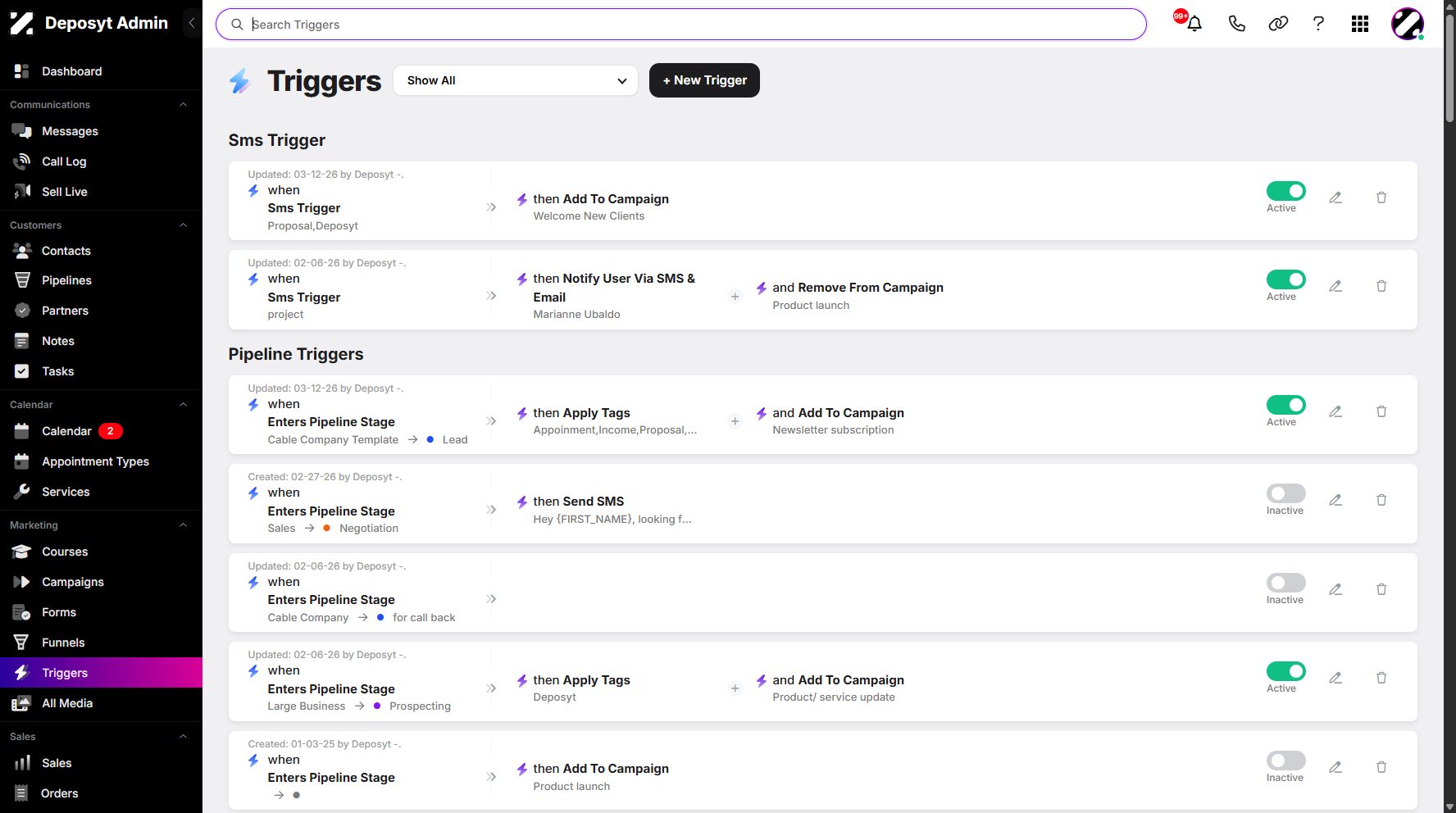 Step 3: The first way to filter your triggers is by using the Search action.