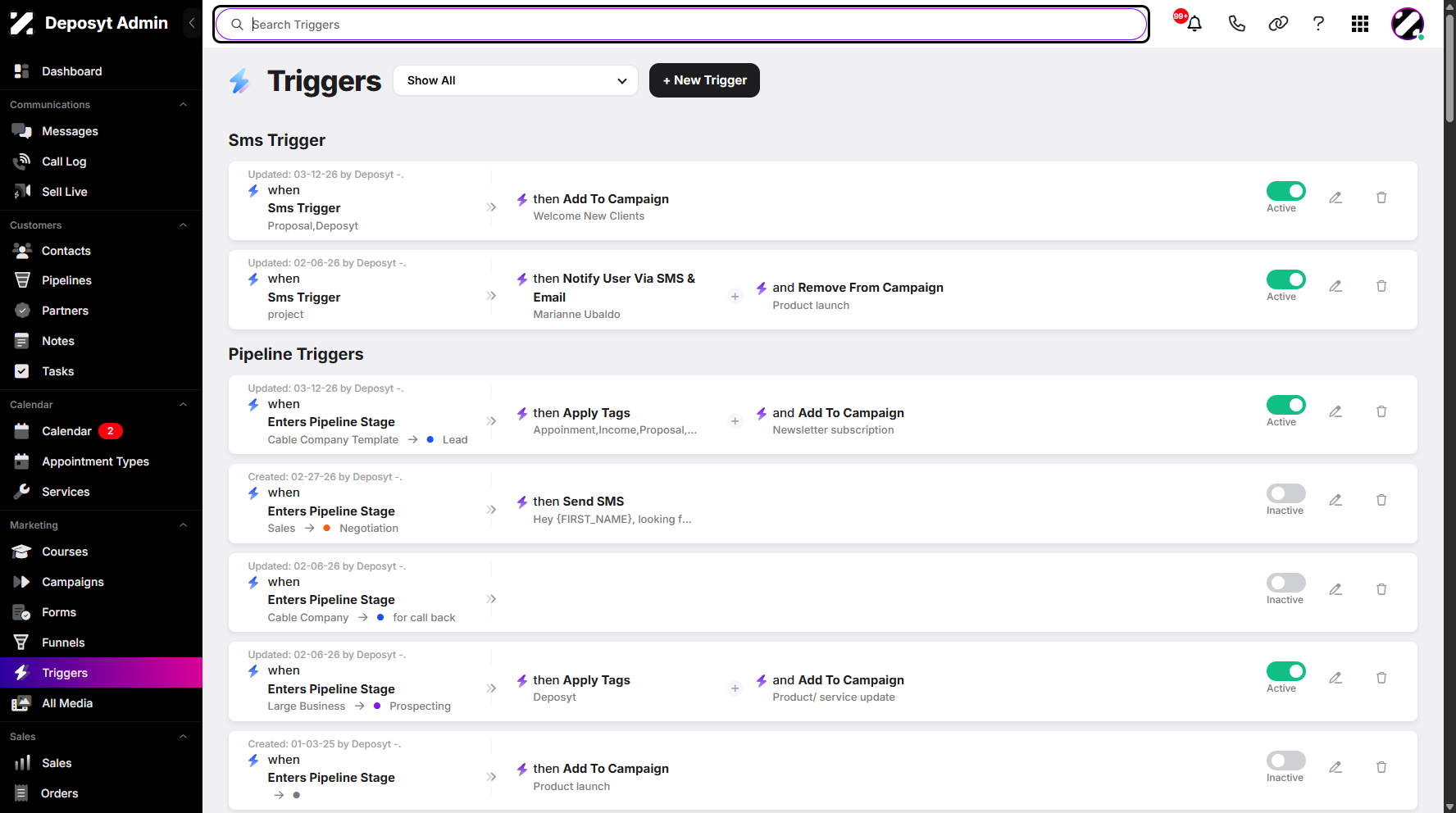 Step 3: The first way to filter your triggers is by using the Search action.