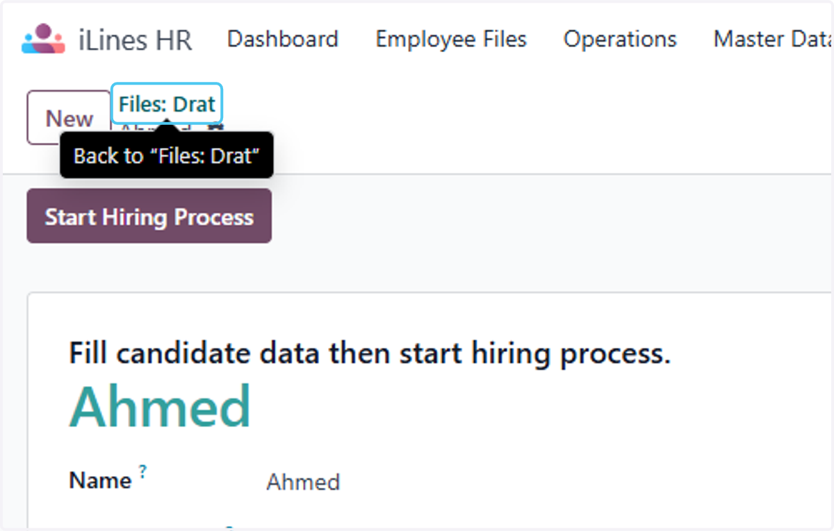 Click on Files: Drat