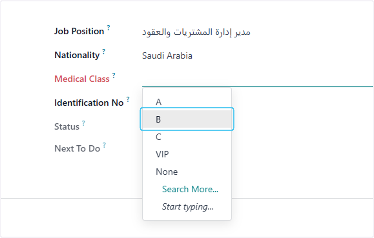 Click on B