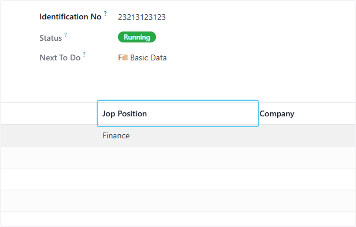 Click on Jop Position