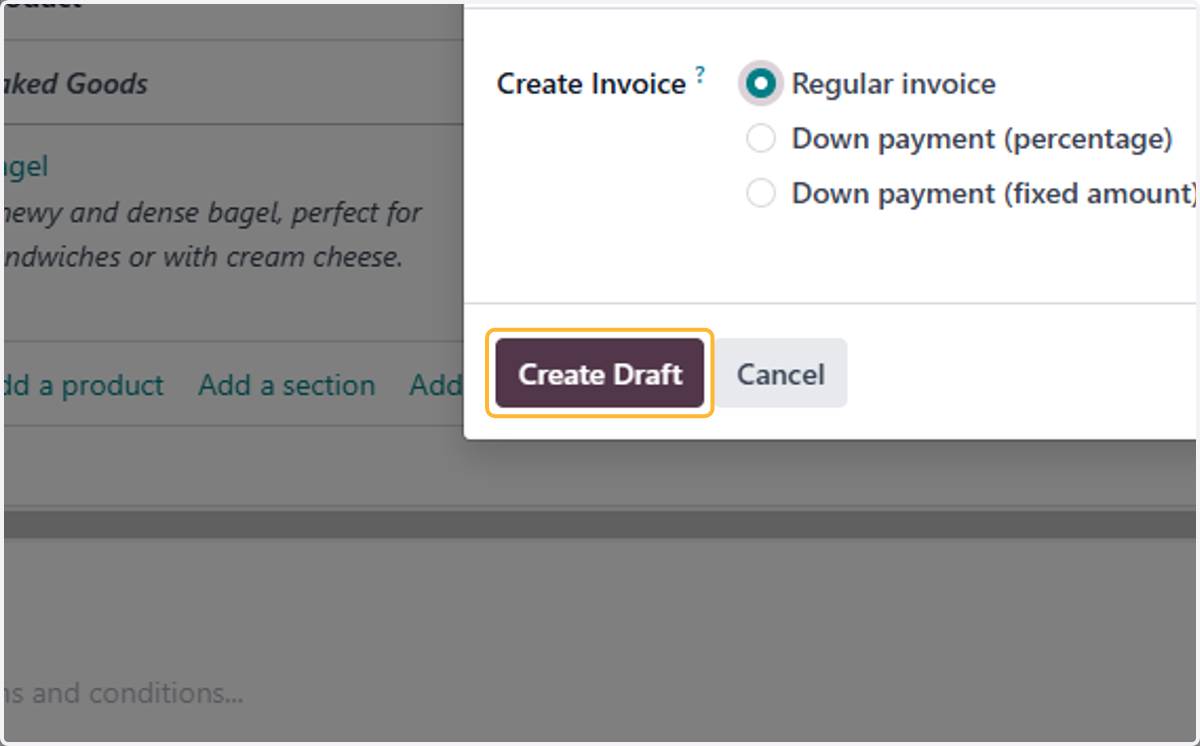 Click on Create Draft
