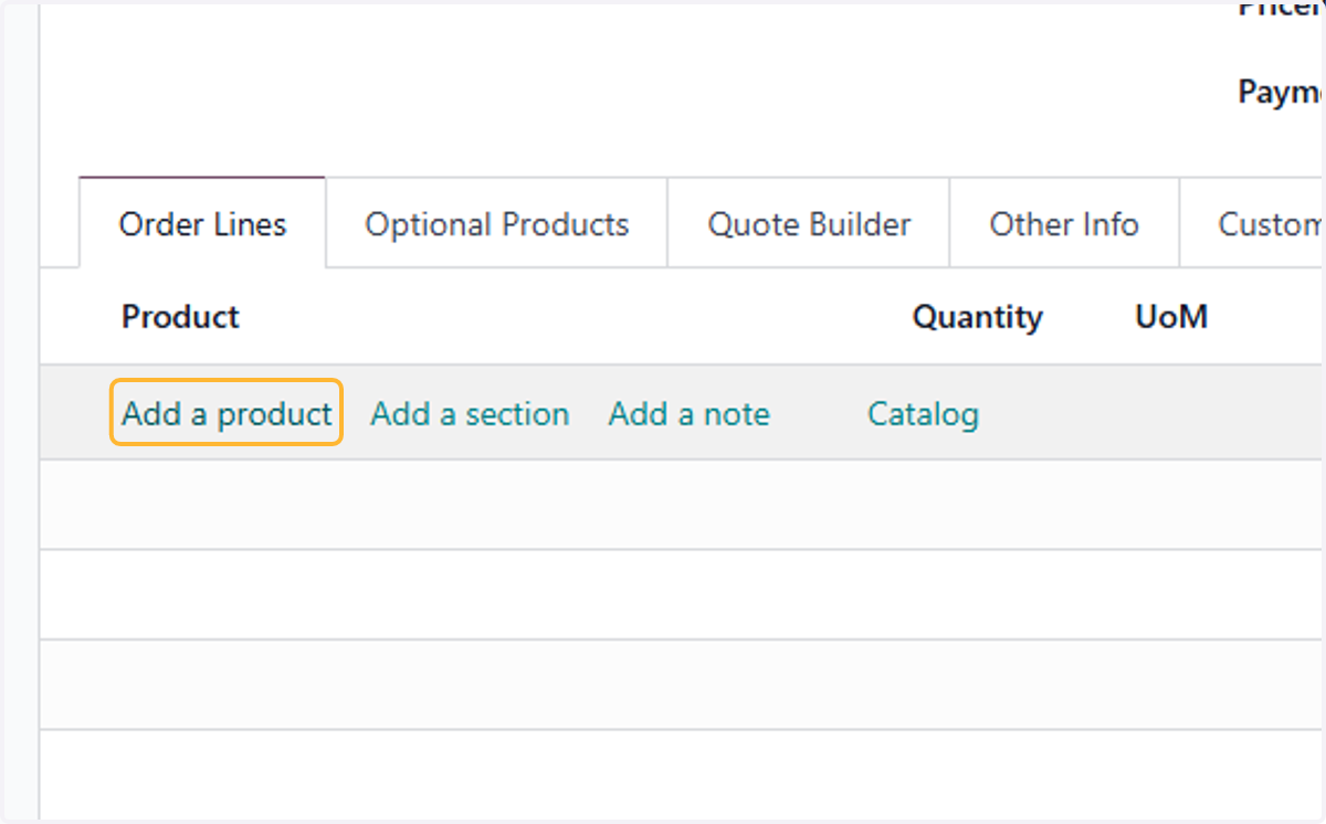 Click on Add a product