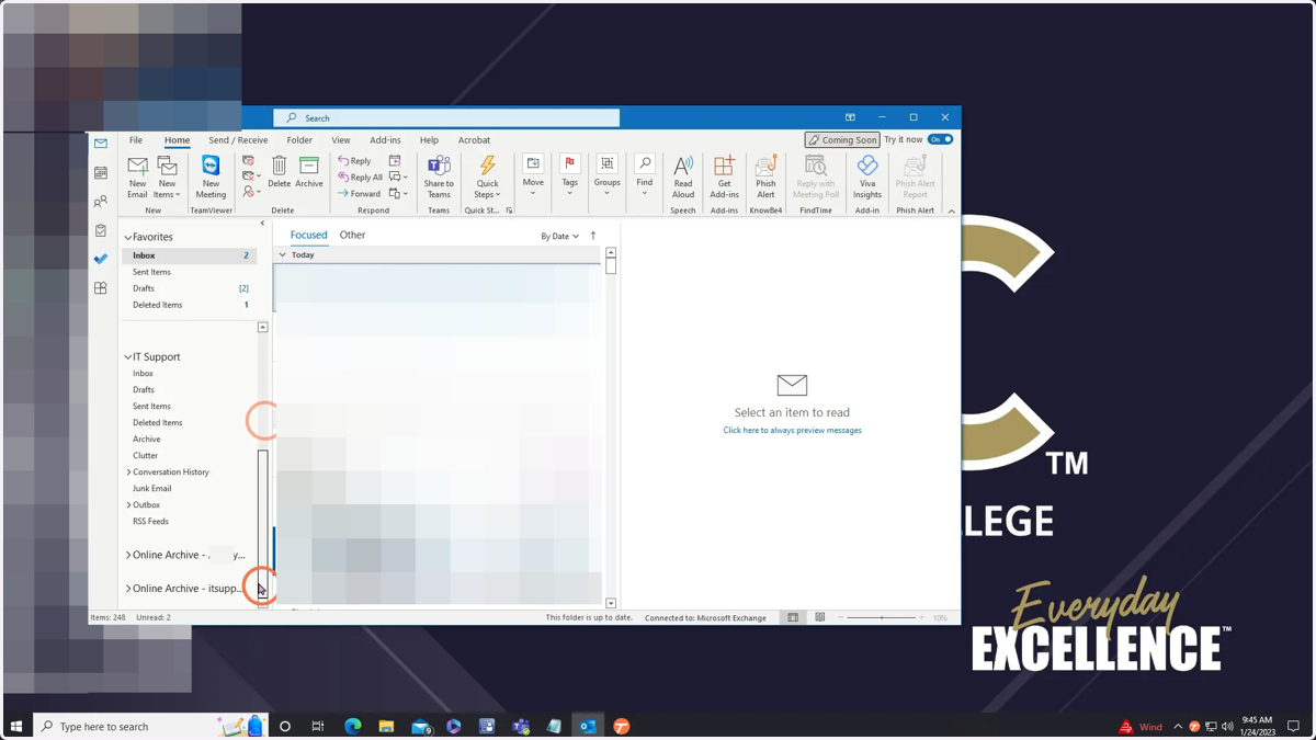 In Outlook, on the left where your folders are, scroll down