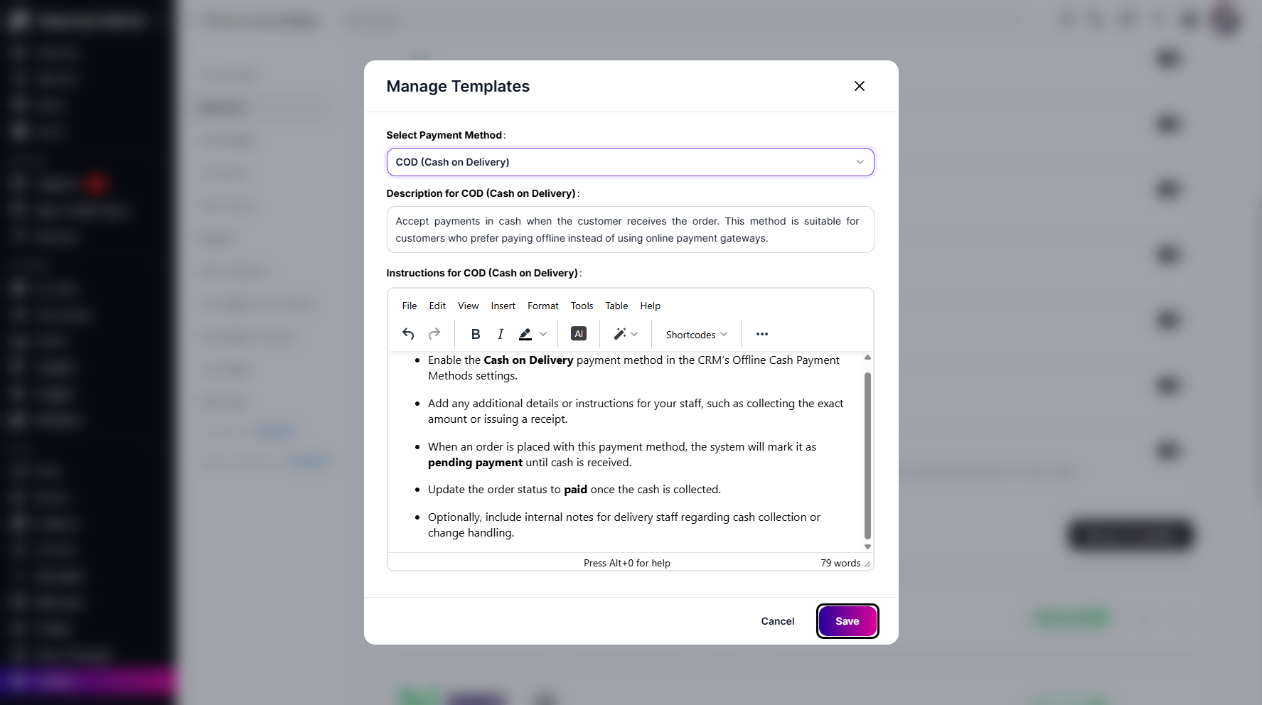 Step 9: Once all is set, click Save to apply the changes.