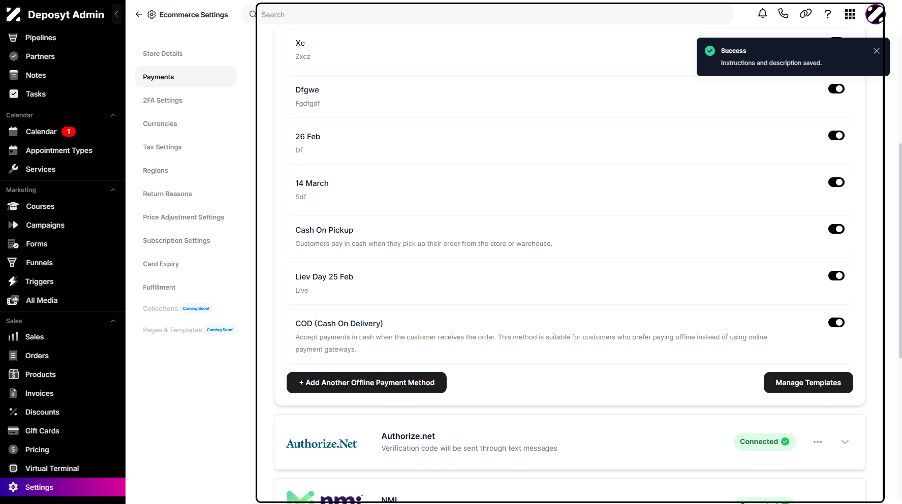 Step 10: A pop-up notification will appear, confirming that the update was successful.