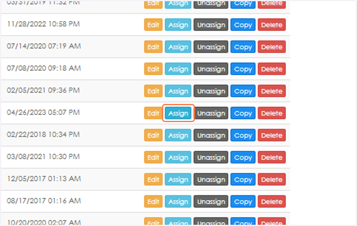Once saved you can go to the button collection and assign it to a customer, a group or a specific user by clicking Assign