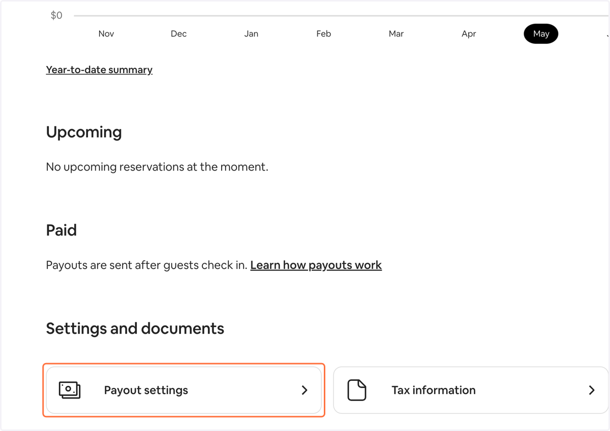 Click on Payout settings