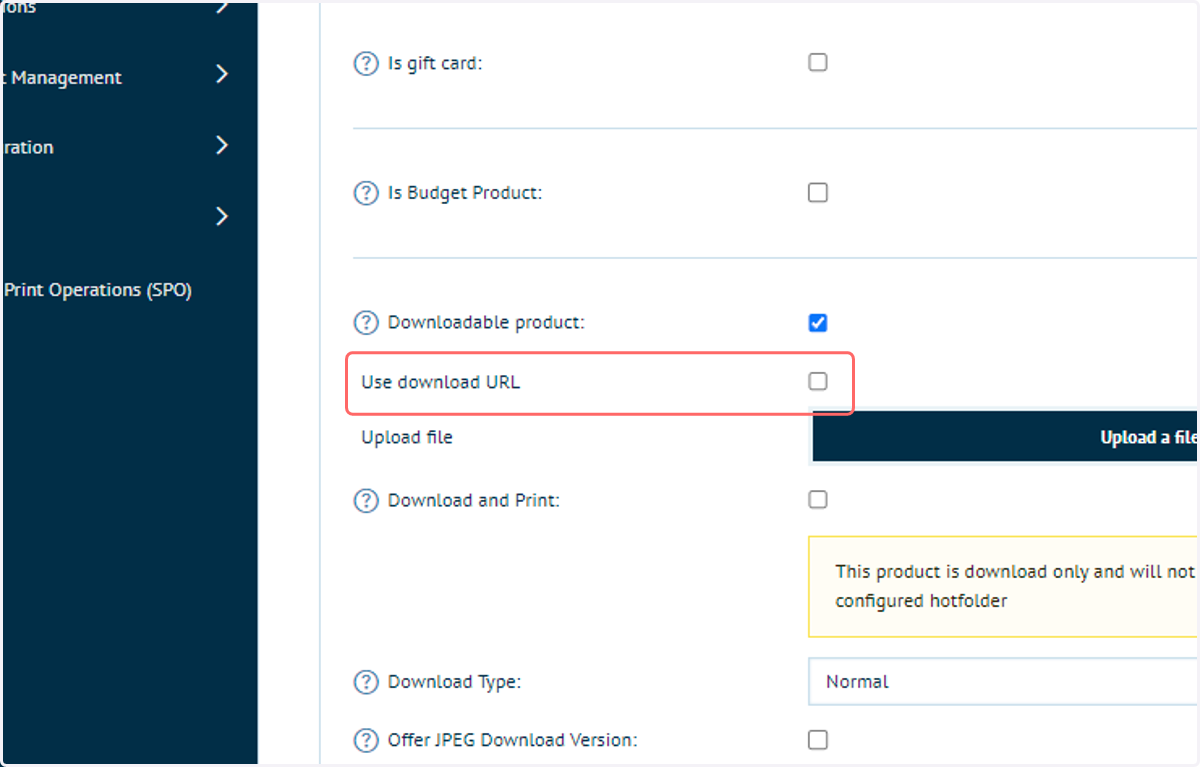 Use download URL