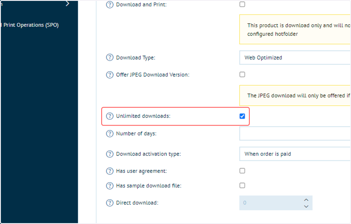 Unlimited downloads