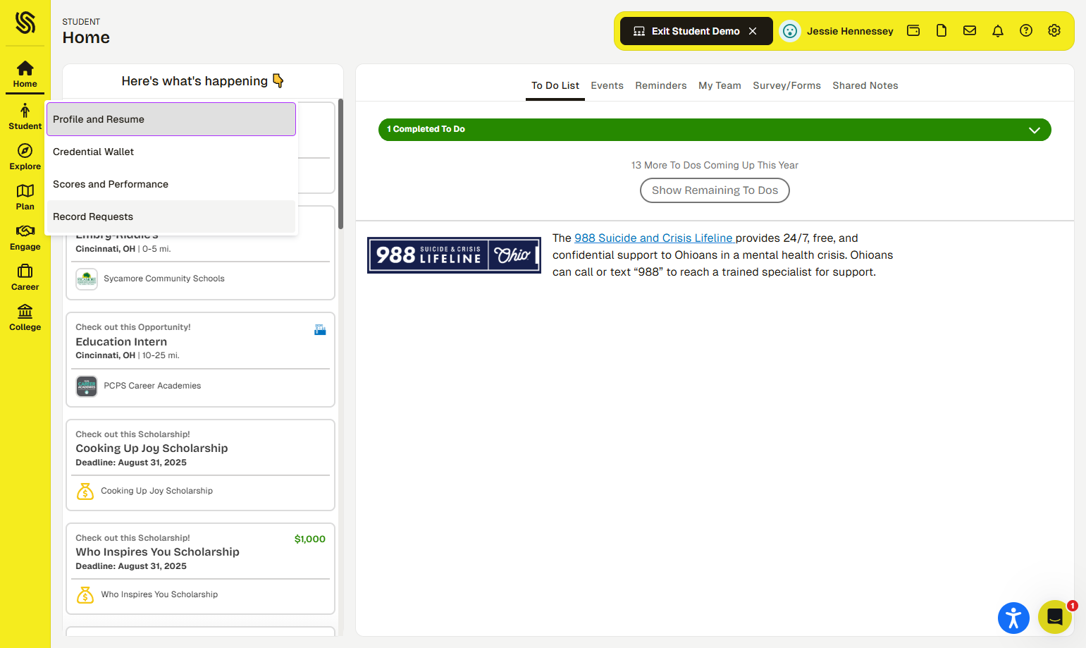 Click on Record Requests