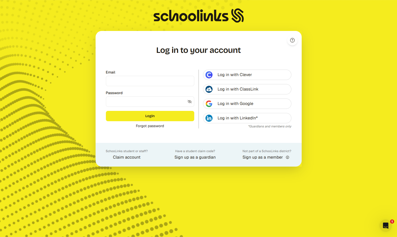 Click on Log in with Google