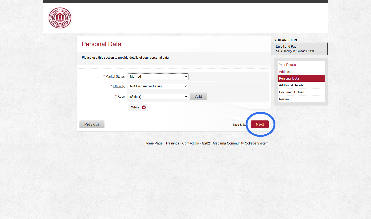 Review Personal Data