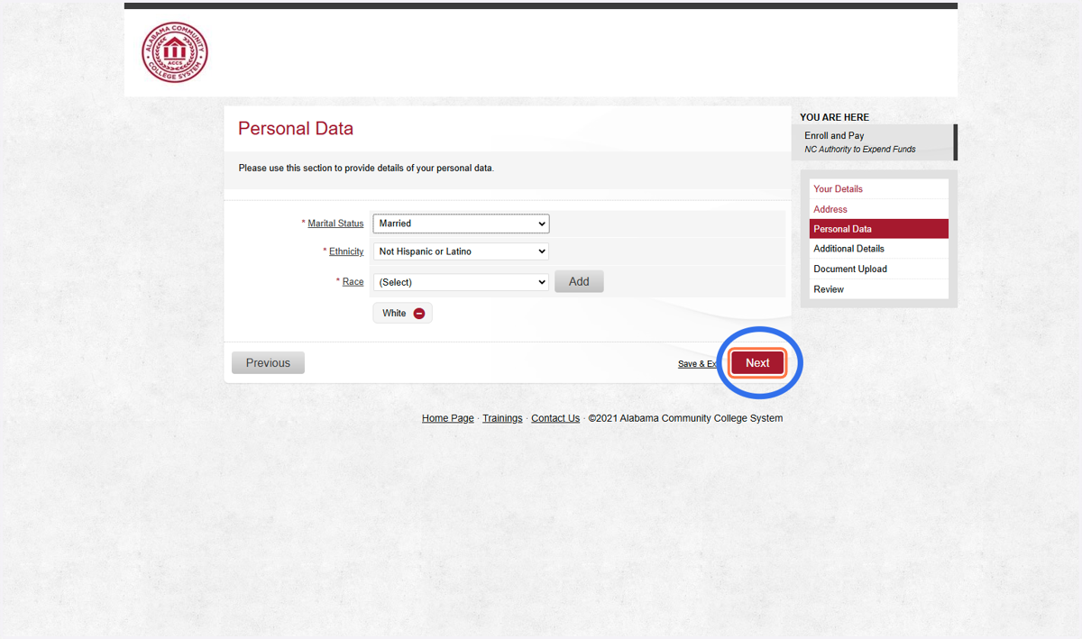 Review Personal Data