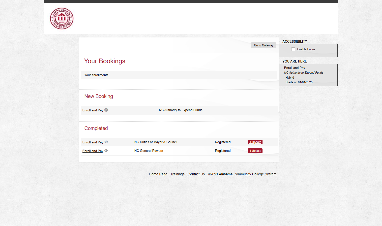 Click on Enroll and Pay