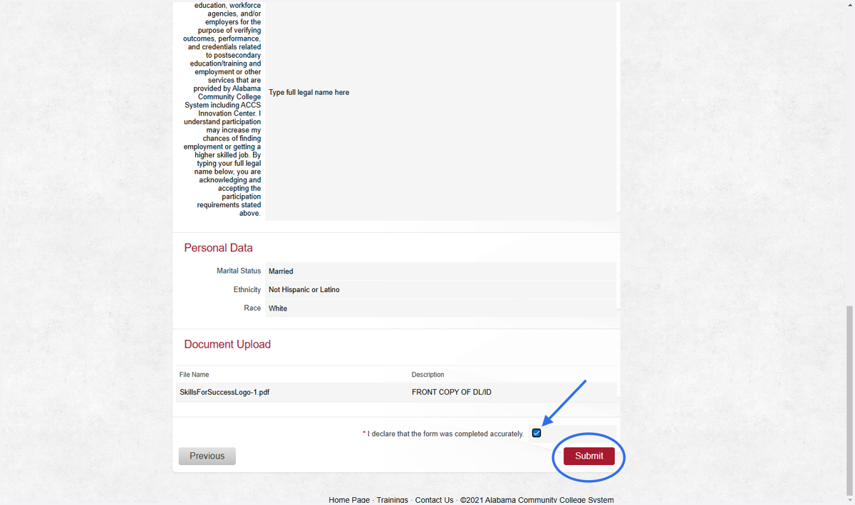 Complete registration