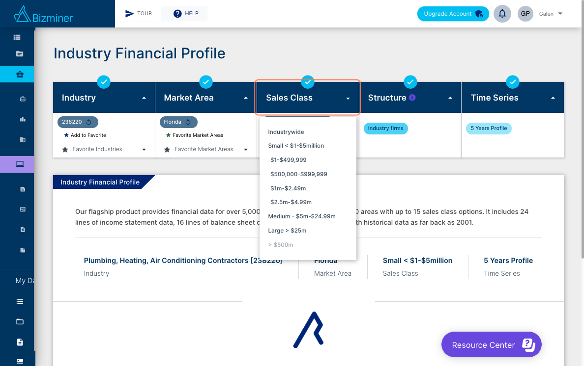 Click on Sales Class