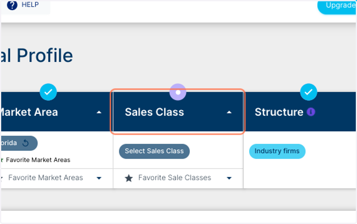 Select a Sales Class