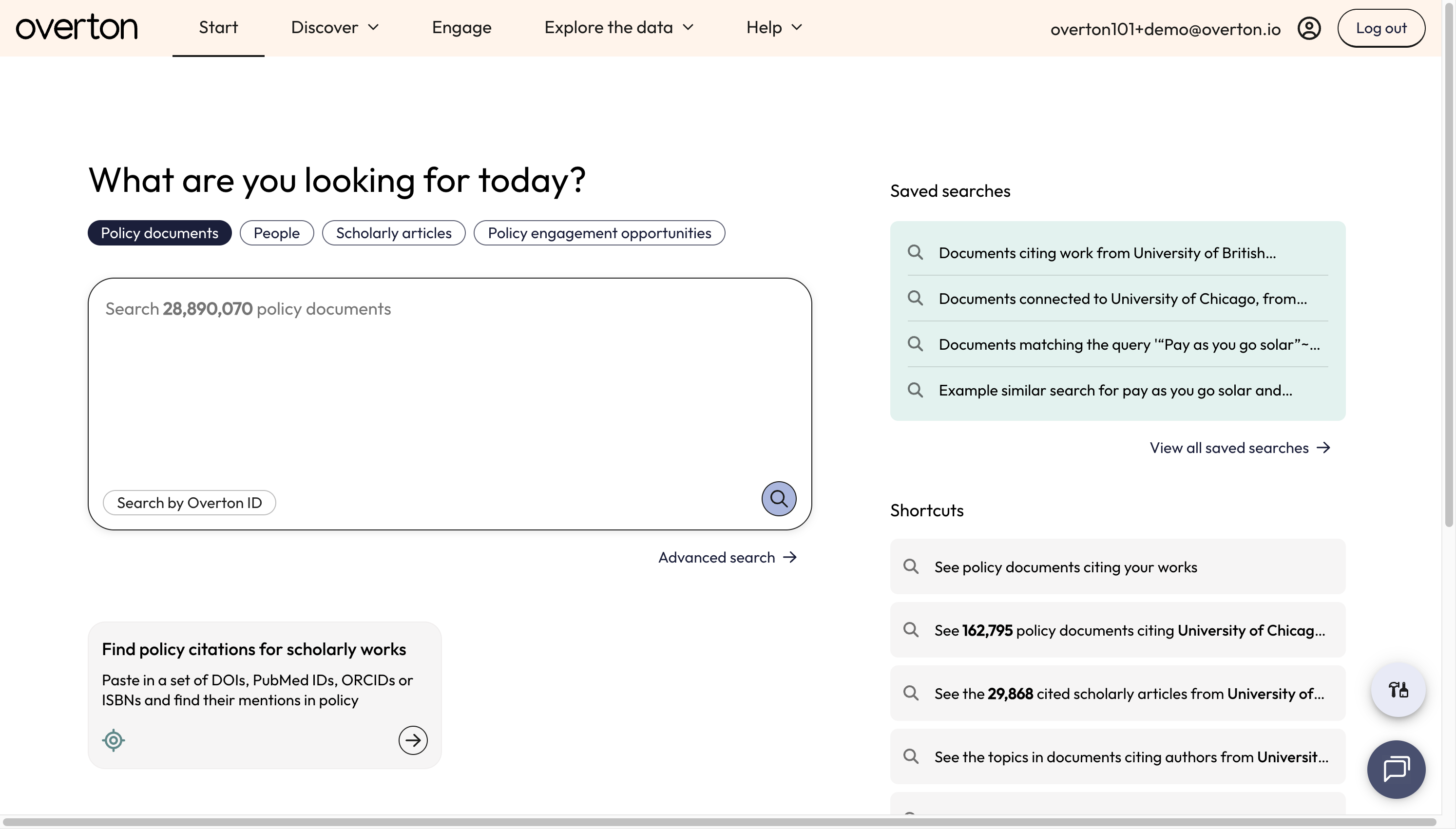 From the Start page, click on 'Policy documents'