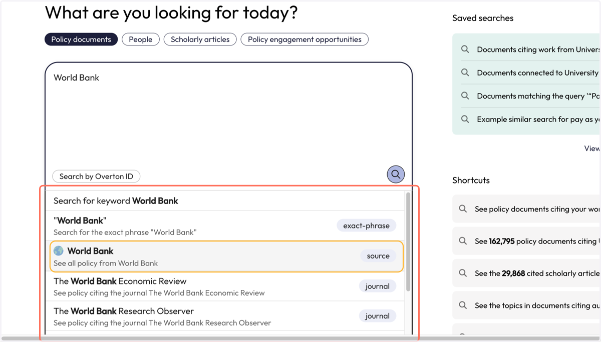 Select the source you are looking for from the dropdown that appears. Ensure you select the option next to the purple 'source' flag.
