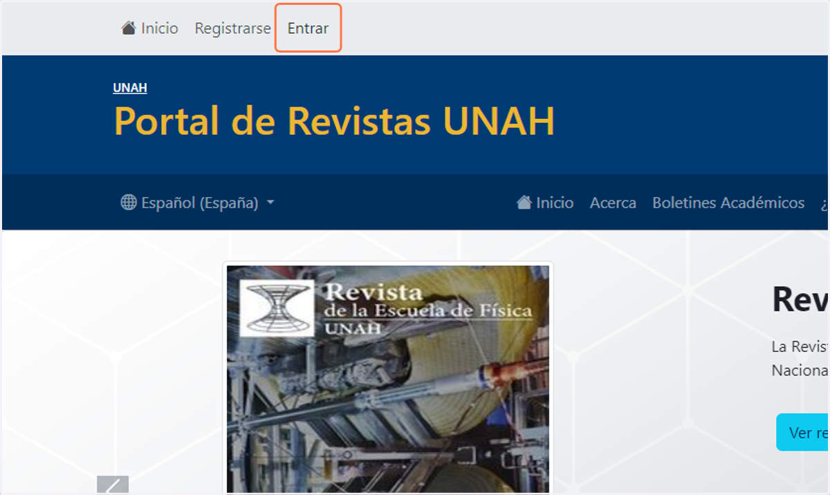 Haz clic en Entrar