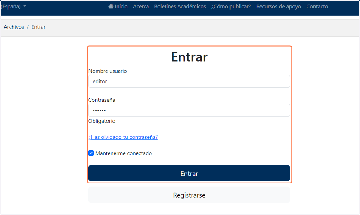 Inicia sesión