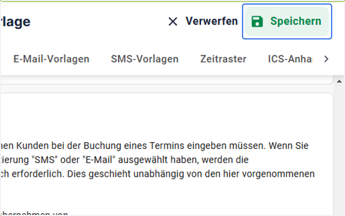 Klicken Sie auf "Speichern"