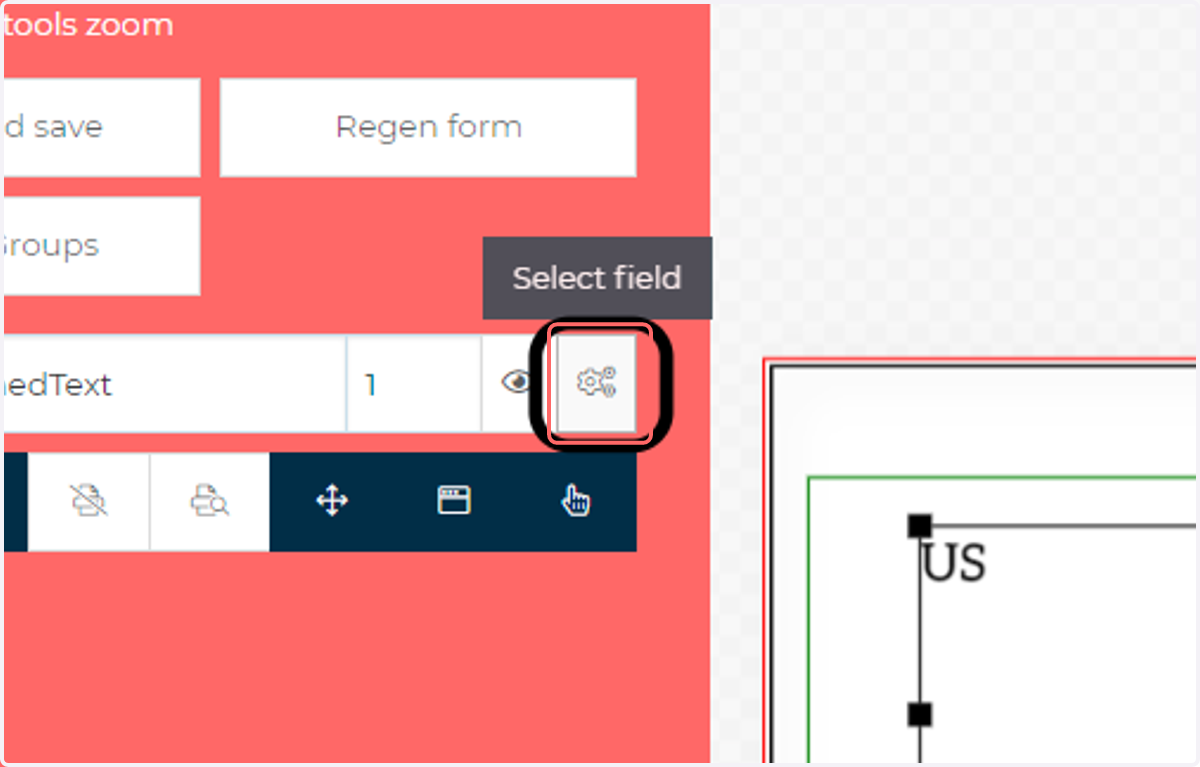 Relaunch the MegaEdit product and navigate to the field's advanced settings in the Custom Tab