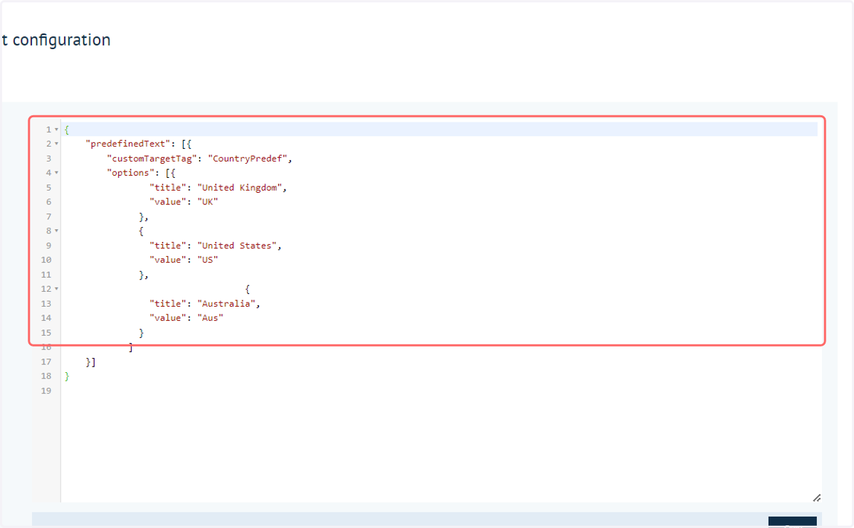 Here we have example of a predefined dropdown within the script config