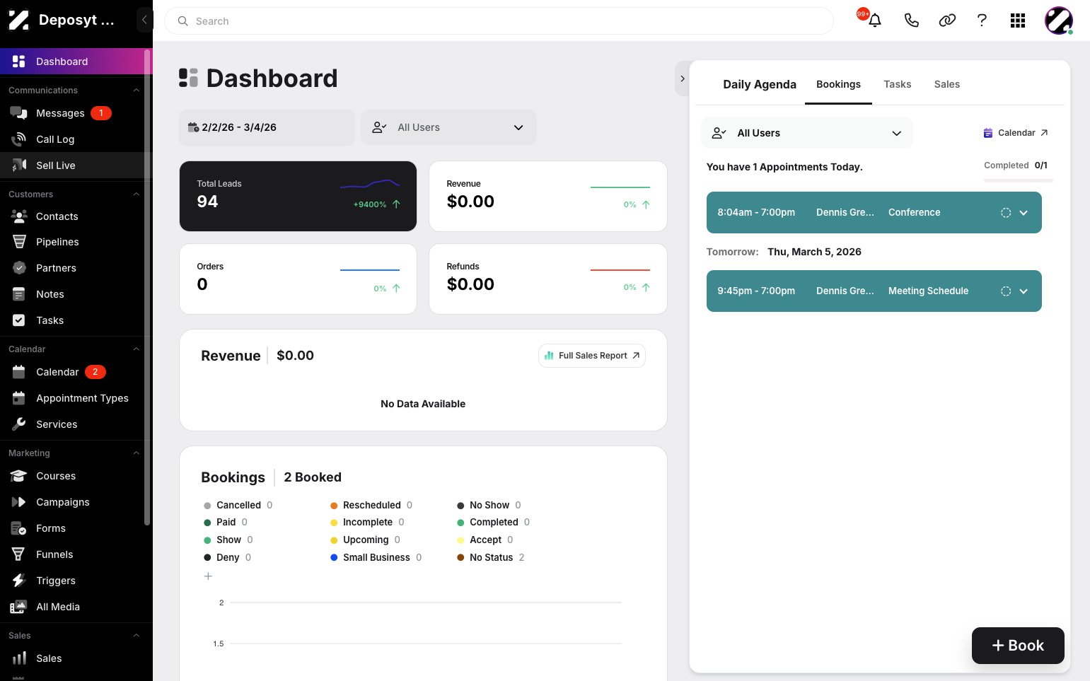 Step 1: On your Dashboard, navigate to the Sell Live tab under the Communications section.