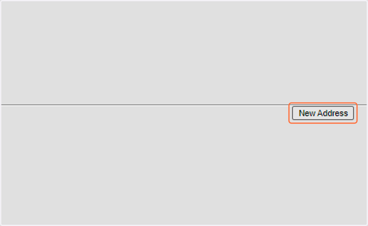 Click on New Address IF no matches found