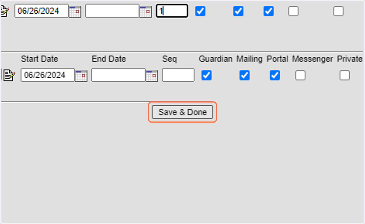 Click on Save & Done