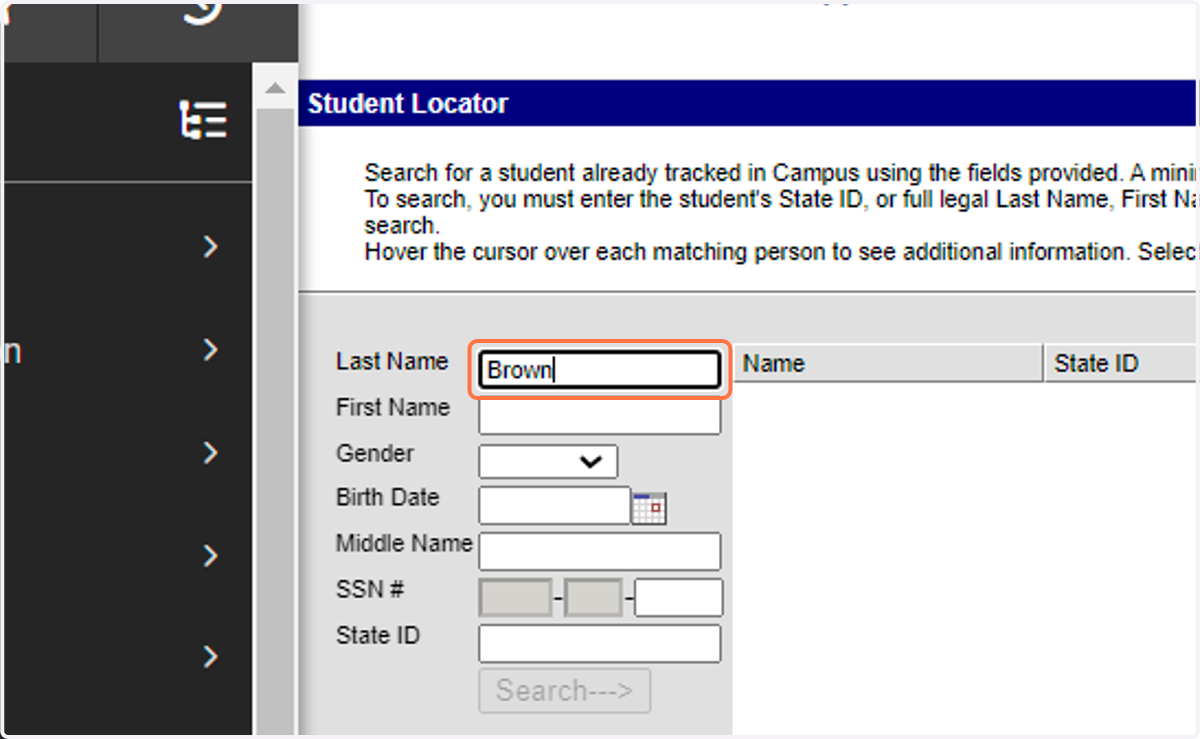 Enter Last Name