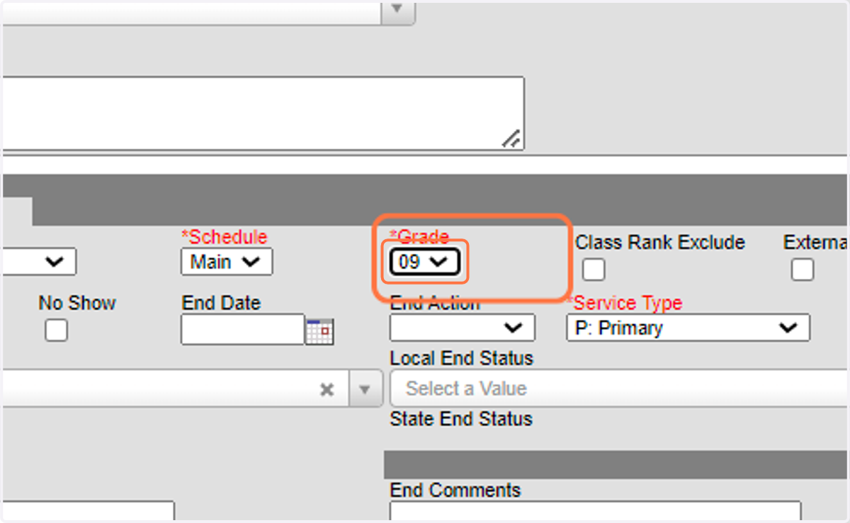 Enter Student Grade