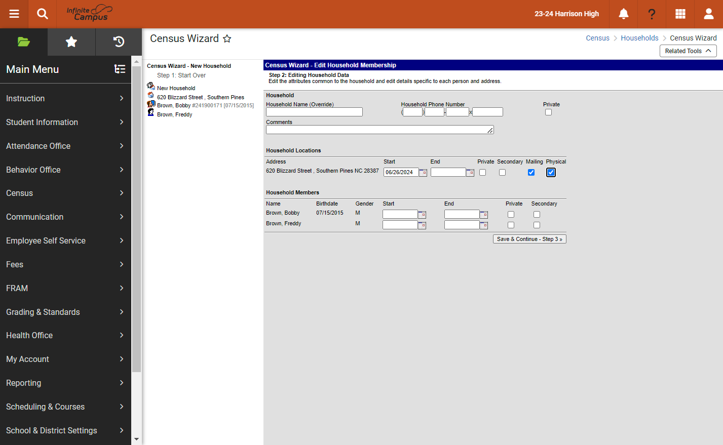 Add start date for the census members