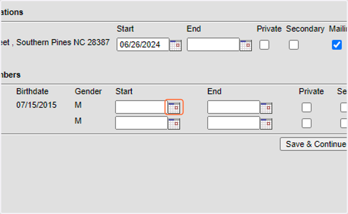 Add start date for the census members