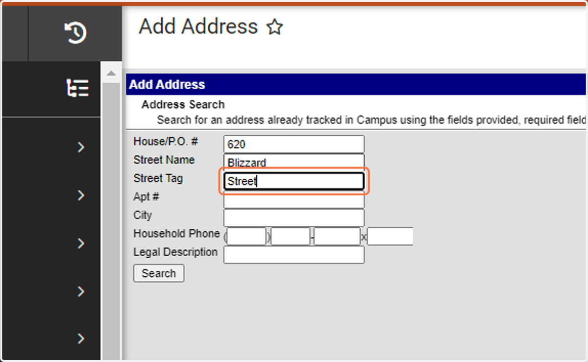 Continue Address Information