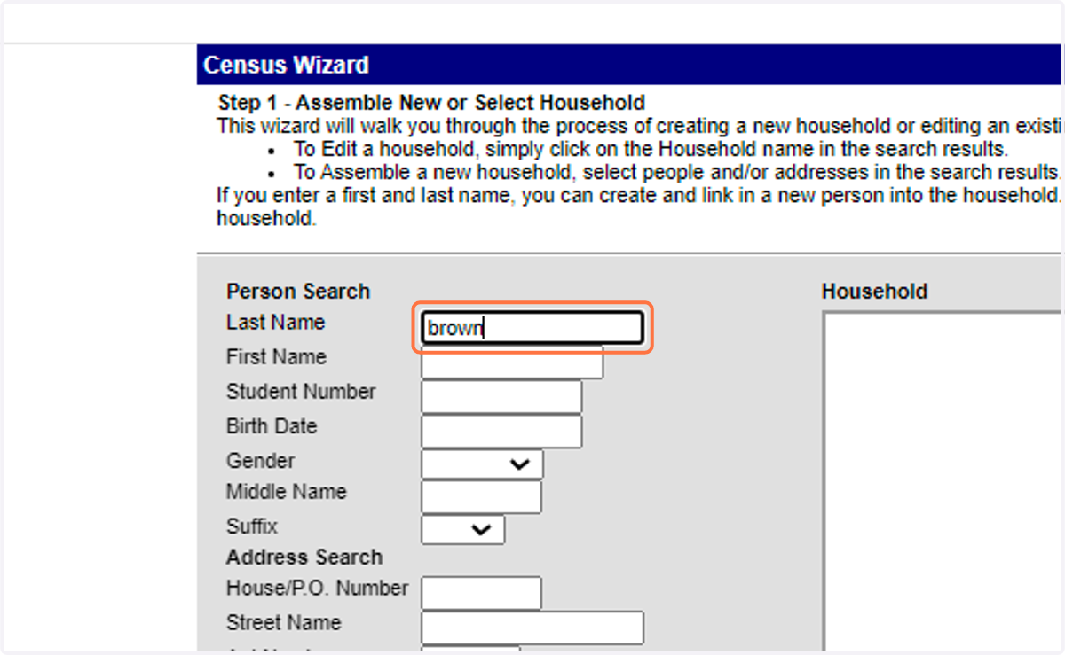 Search for student you enrolled