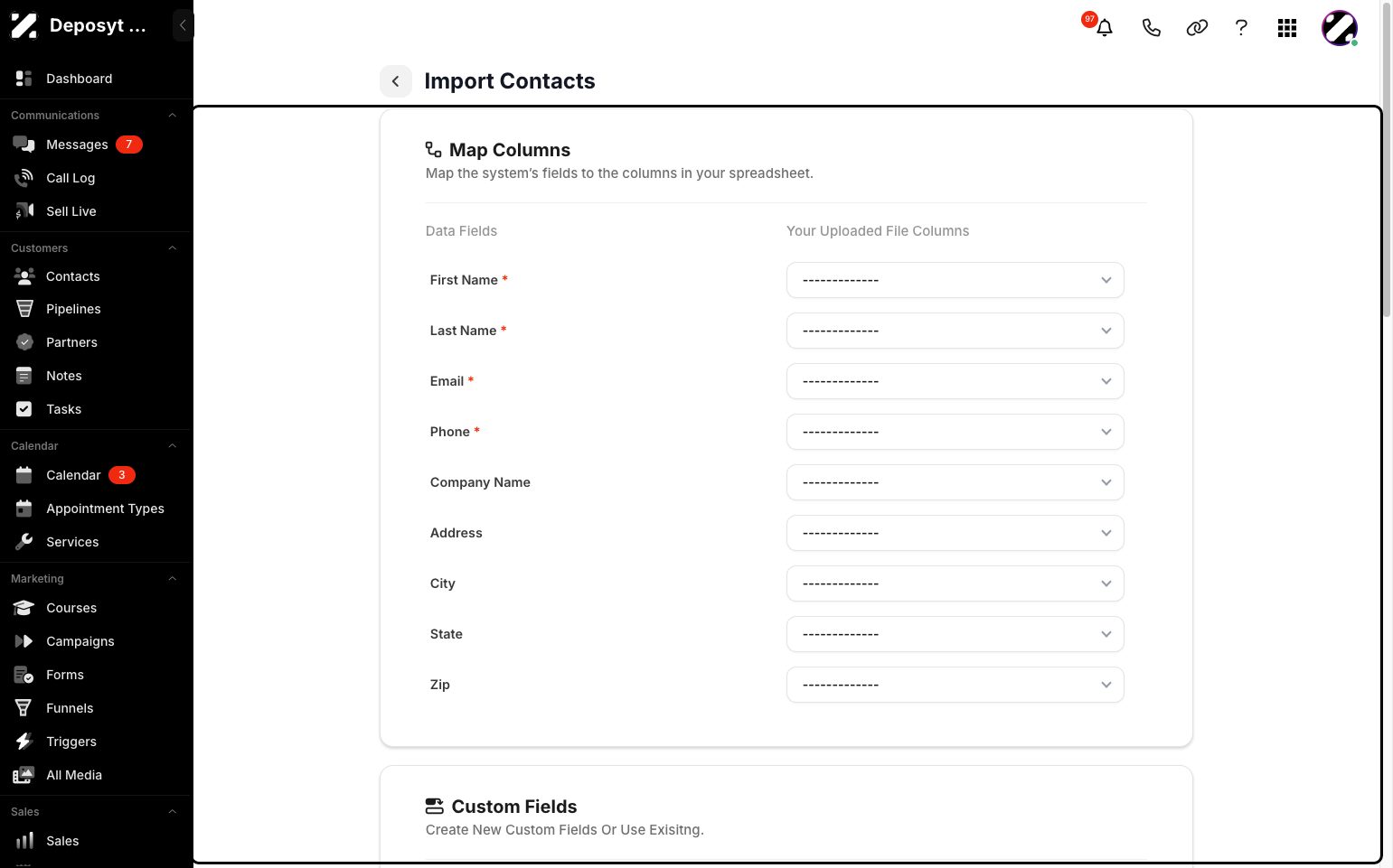 Step 7: You can now map and match your columns to the list columns.