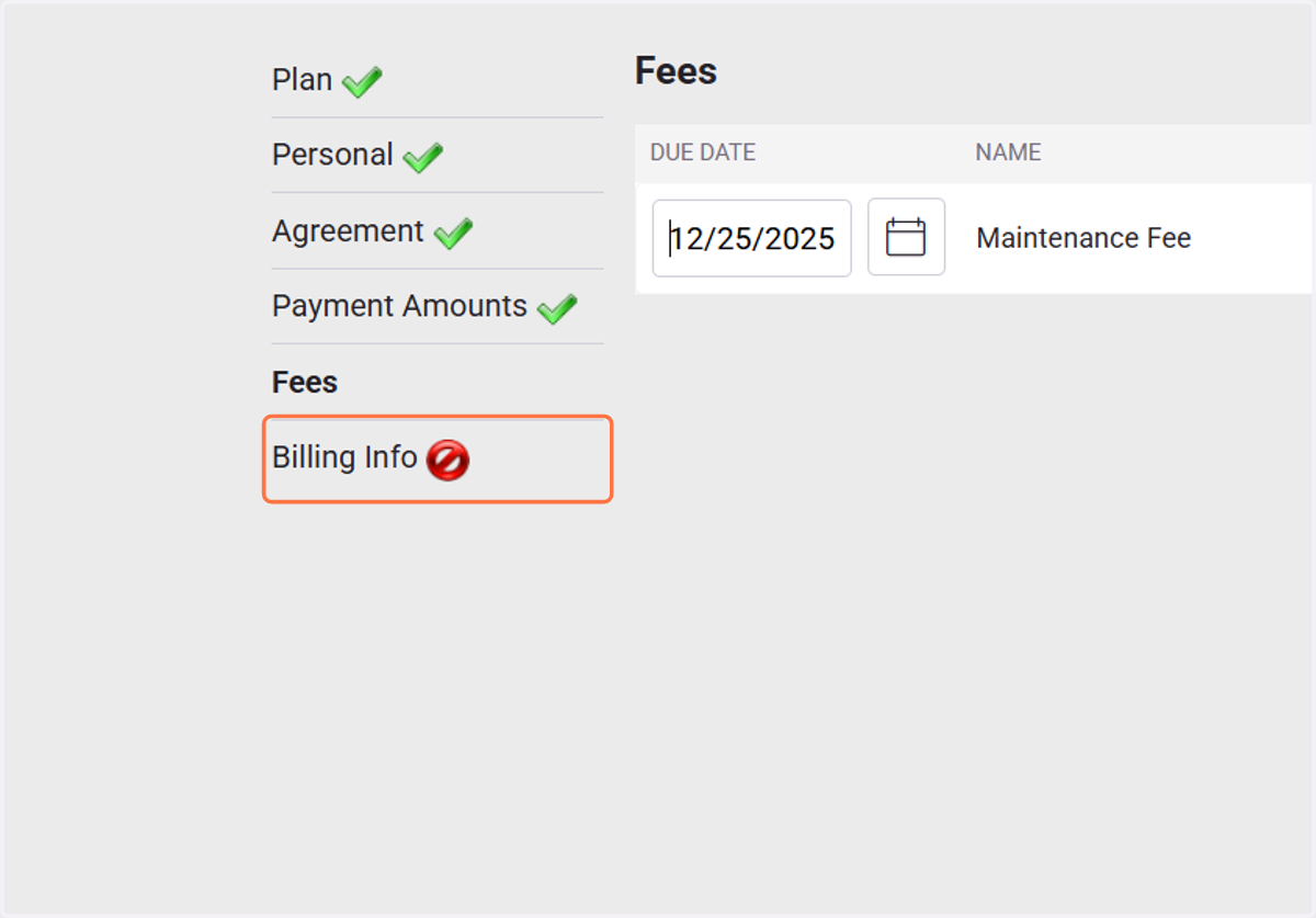 Click on Billing Info