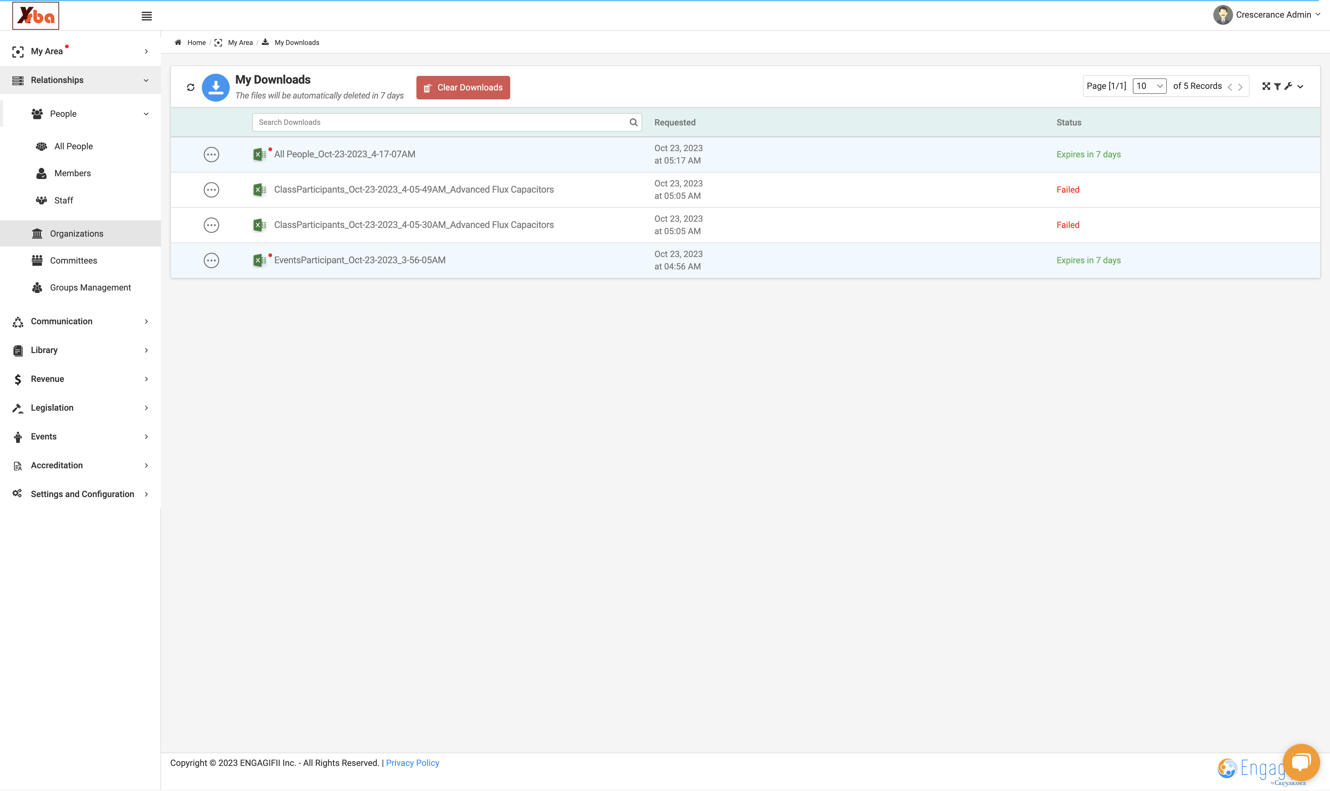 Click on Organizations