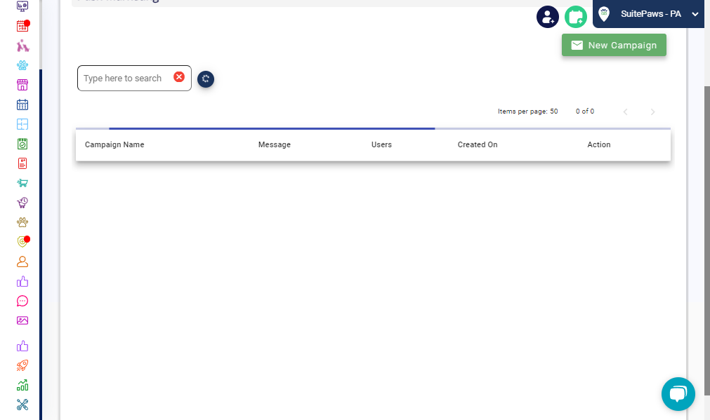 Click on "New Campaign"