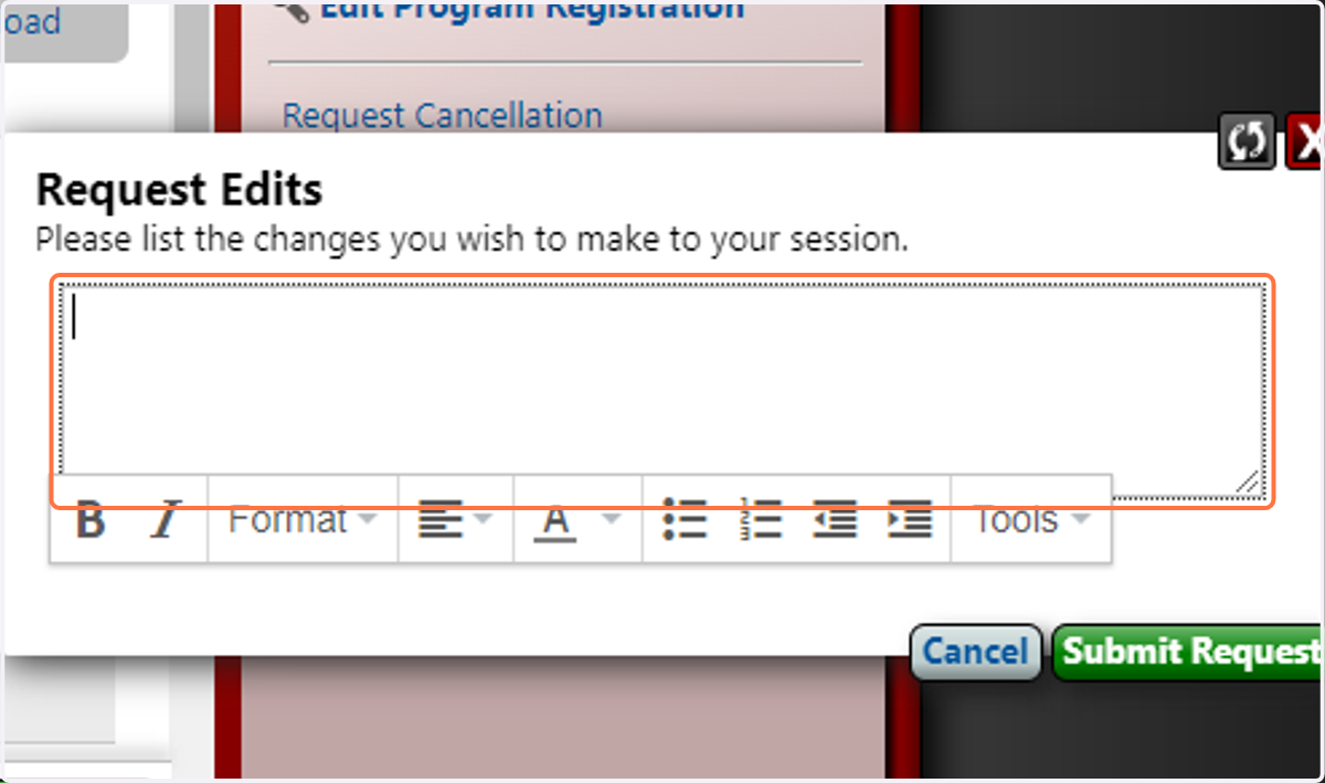 Enter a description of the change that needs to be made