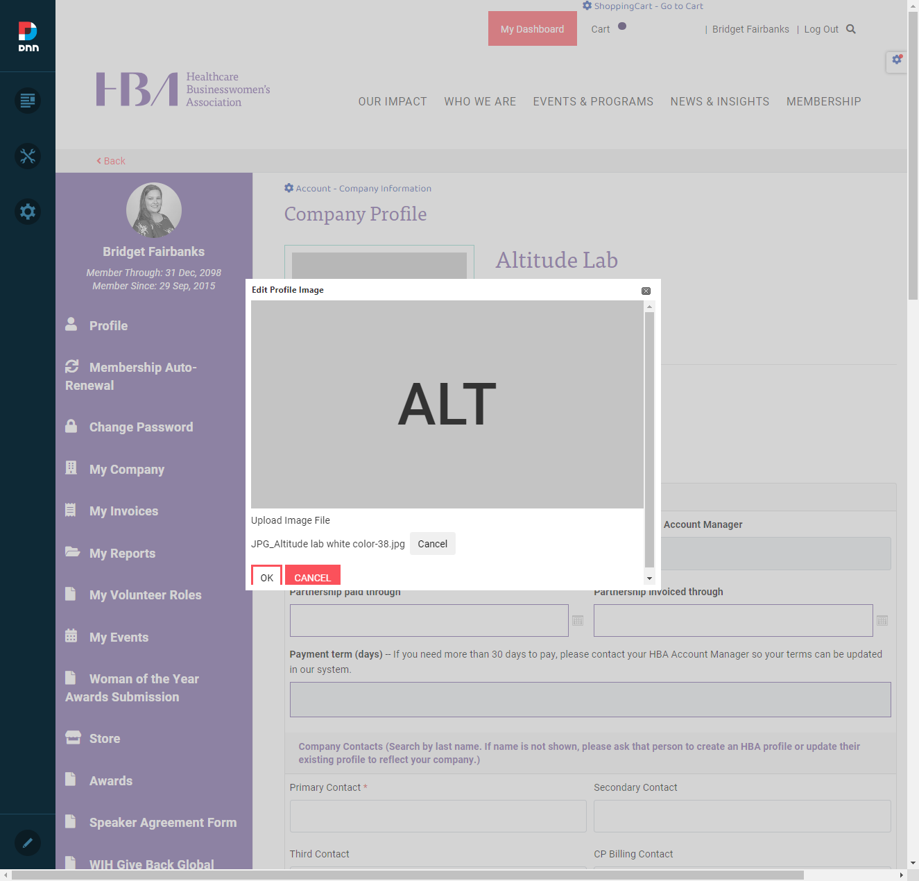 A new window will appear for you to select your file. Select the logo and click "ok"