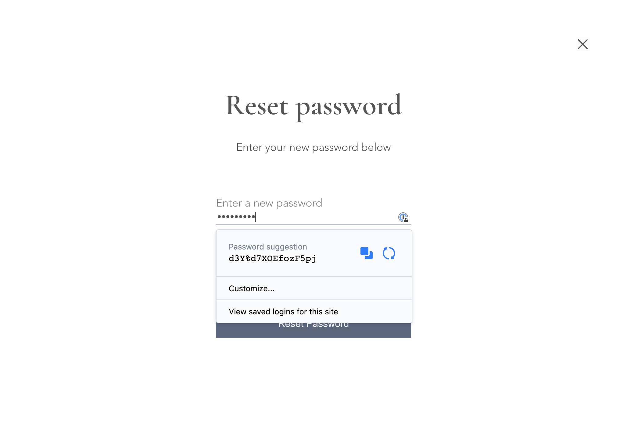 Type password