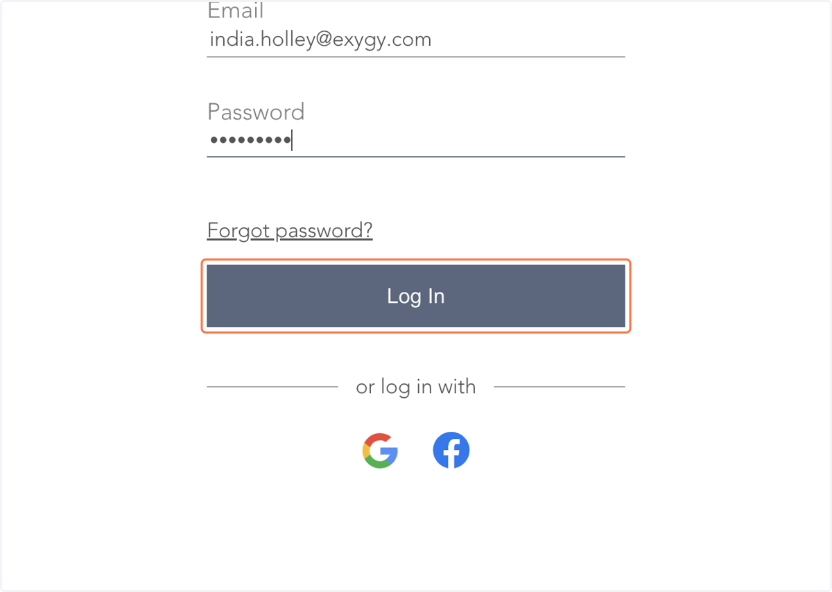 Click on Log In