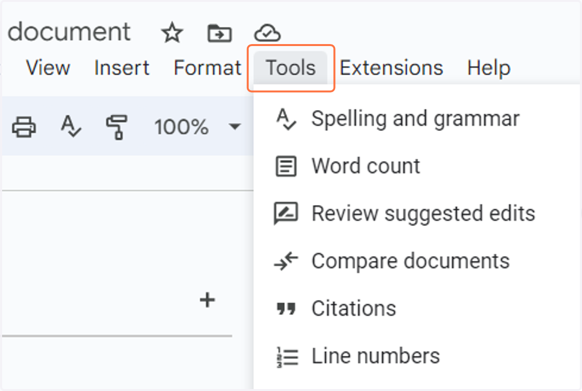 Click on Tools